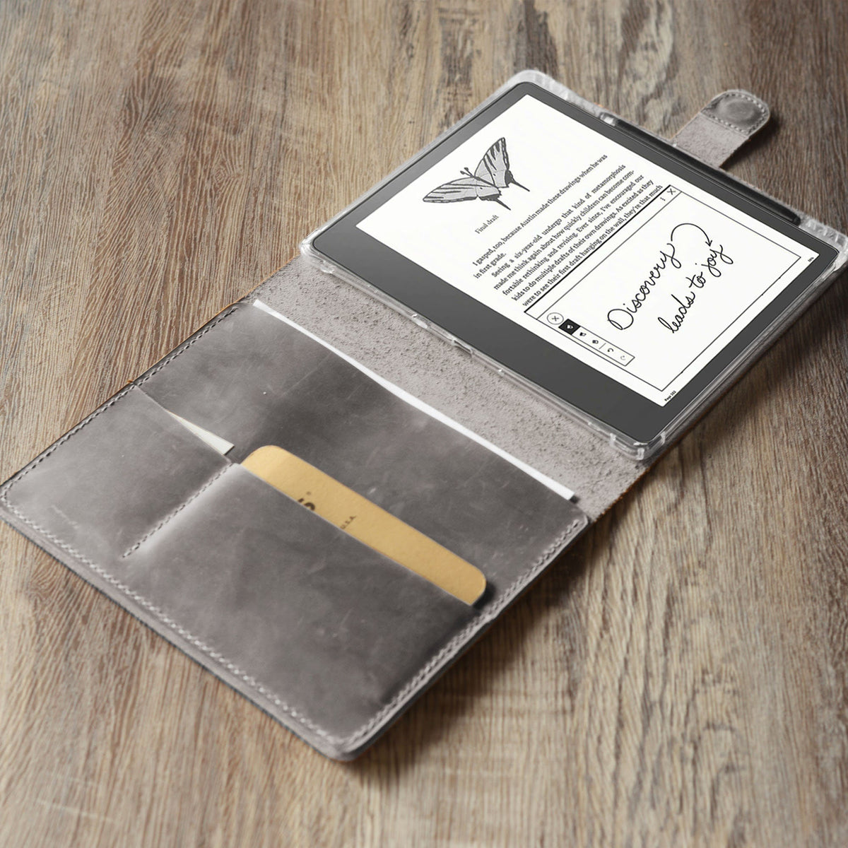 Étui en cuir cá nhân hóa cho Kindle Scribe - Cuir grafé de style thủ công - Modèle 606-SC