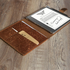 Étui en cuir cá nhân hóa cho Kindle Scribe - Cuir grafé de style thủ công - Modèle 606-SC