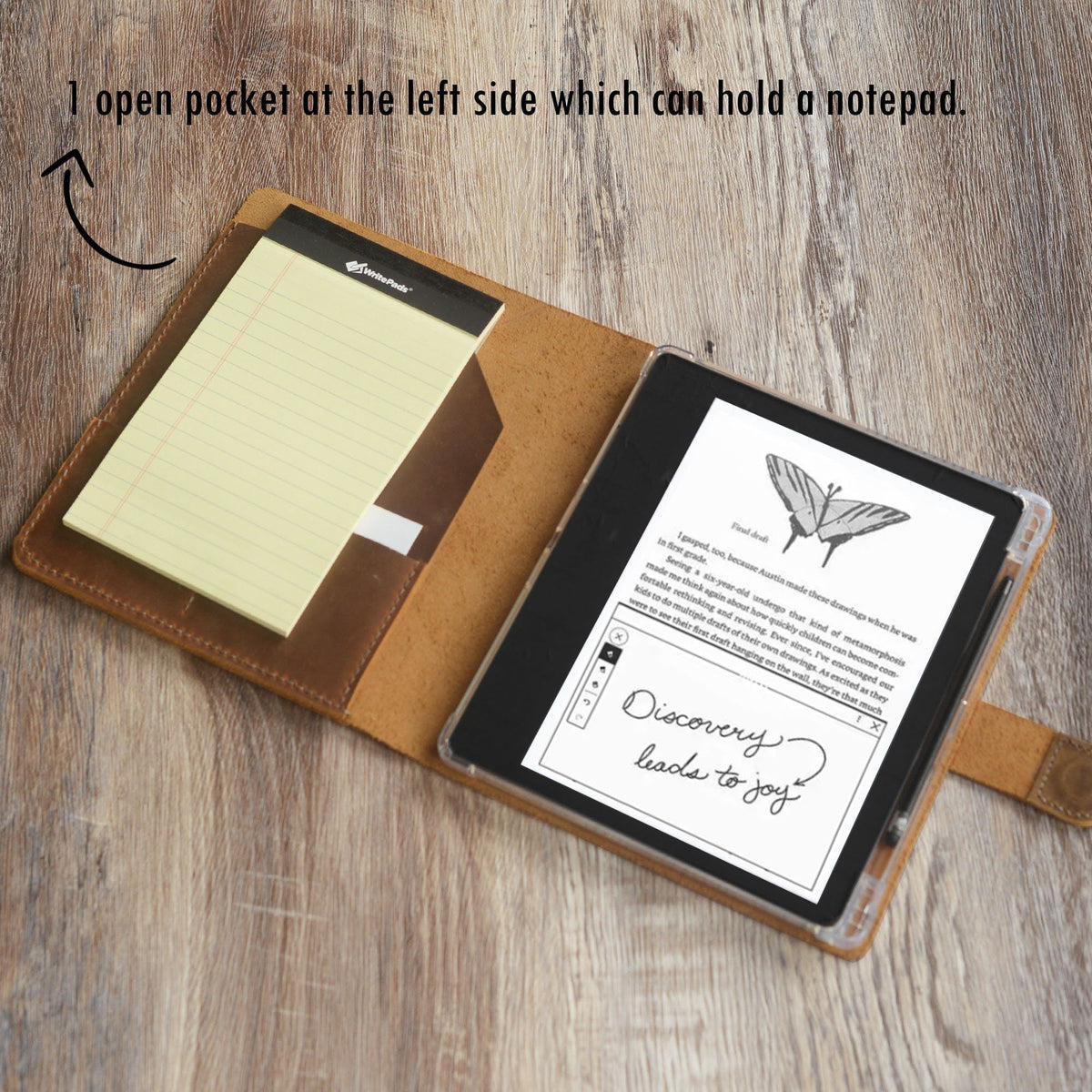 Étui en cuir humannalisé pour Kindle Scribe - Plusieurs couleurs disponibles - Modèle 607-SC