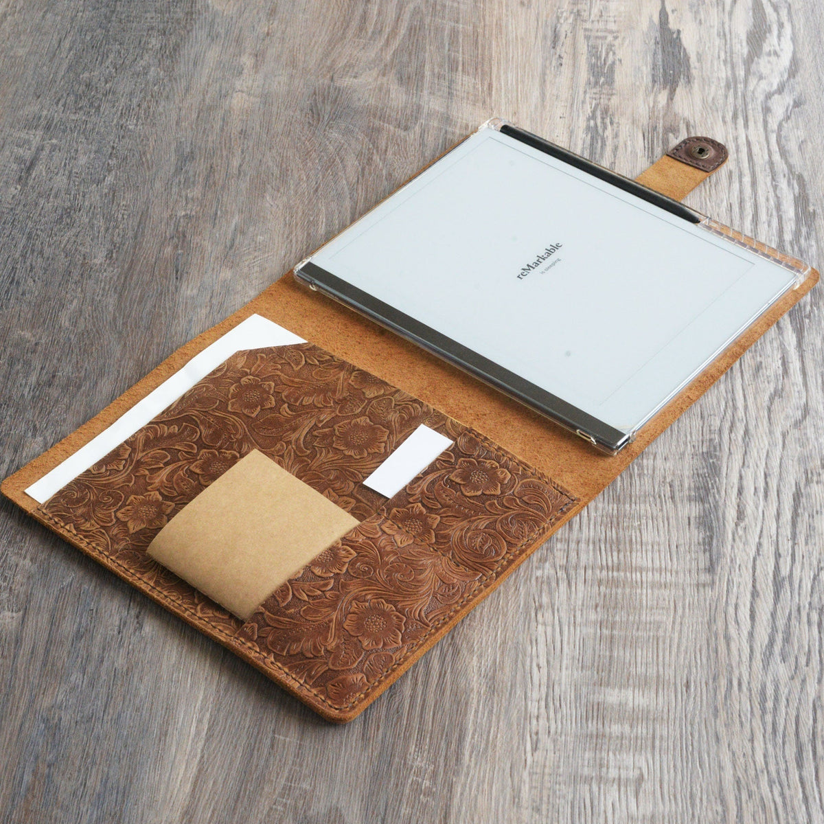 Folio en cuero cá nhân hóa cho máy tính bảng reMarkable - Cuero trabajado a mano - Modelo 607