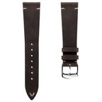 Dây đeo đồng hồ da Crazy Horse V-Stitch - Màu nâu đậm Crazy Horse