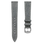Dây đeo đồng hồ Arbour khâu tay bằng vải denim và da thật – Thiết kế màu xám thanh lịch