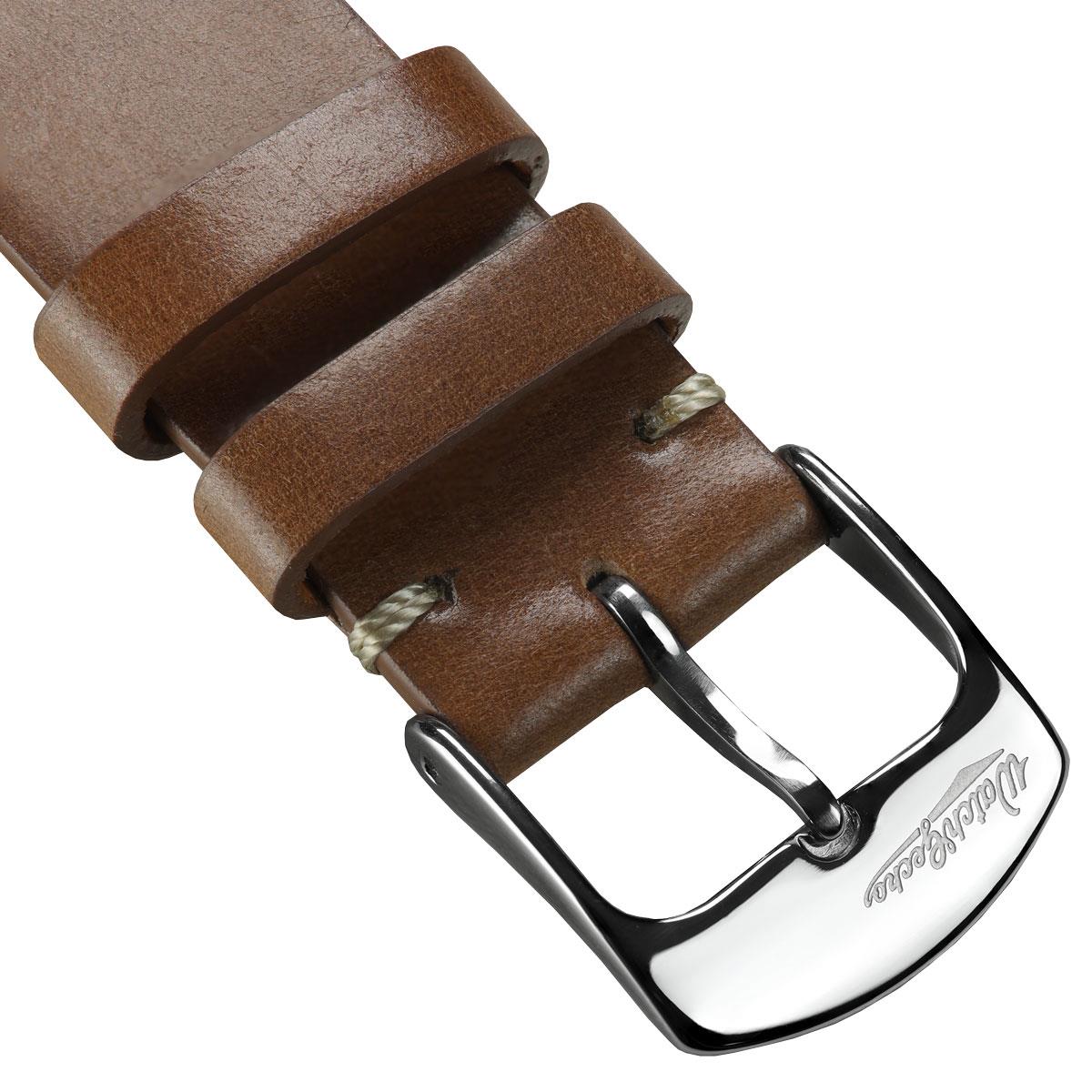 Vòng tay Montre en Cuir Shell Cordovan Cromford Horween - Marron Moyen