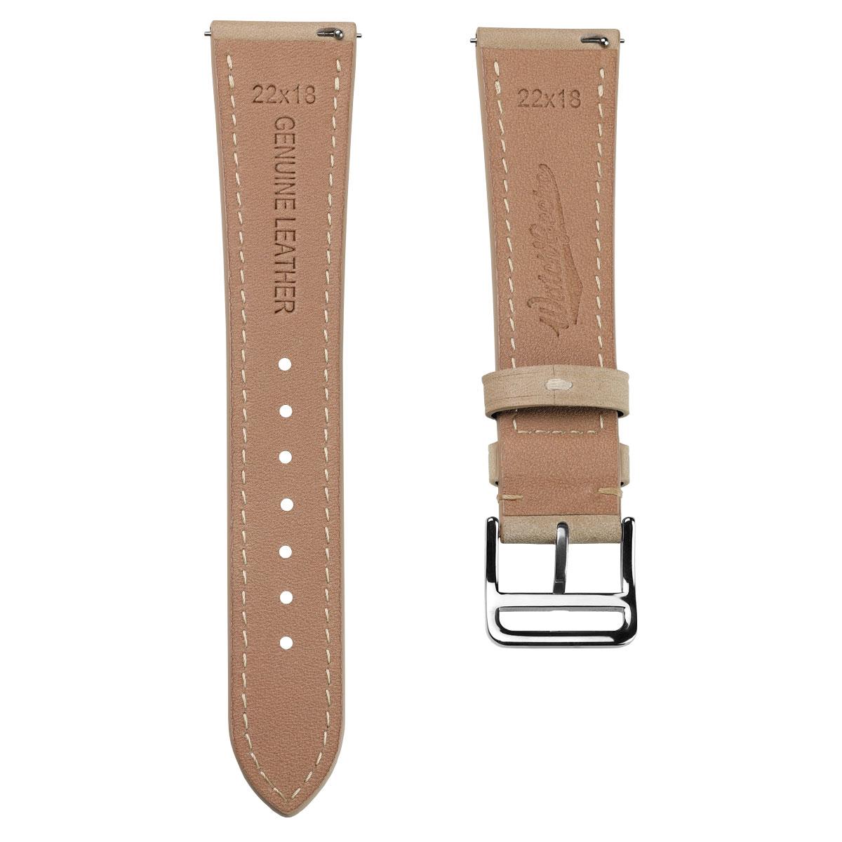 Vòng tay montre en cuir plat Brixham Màu be pastel Élégance et confort