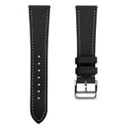 Vòng tay montre và cuir Saffiano Brixham Noir Élégant