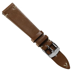 Vòng tay Montre en Cuir Shell Cordovan Cromford Horween - Marron Moyen