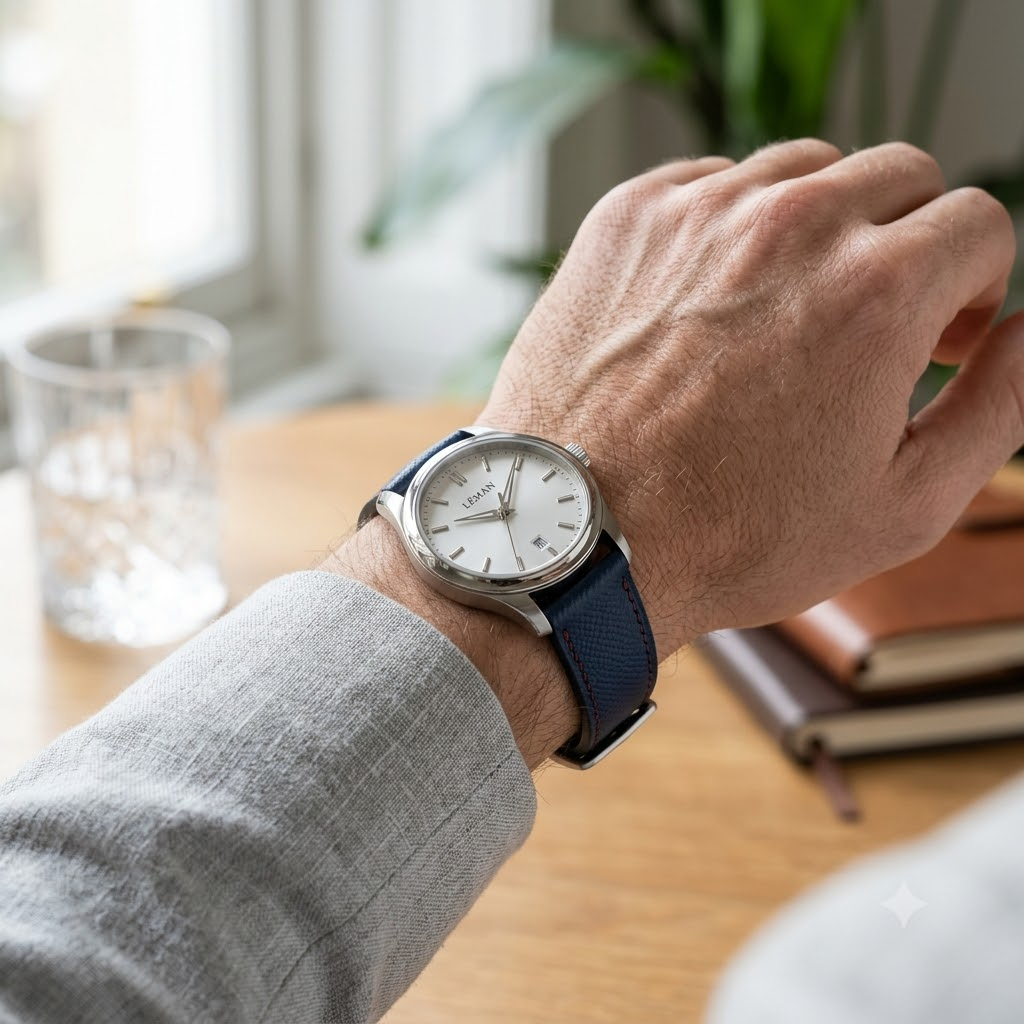Epsom Atelier Rouge — B · Deep Navy — Ergonomic On-Wrist Fit