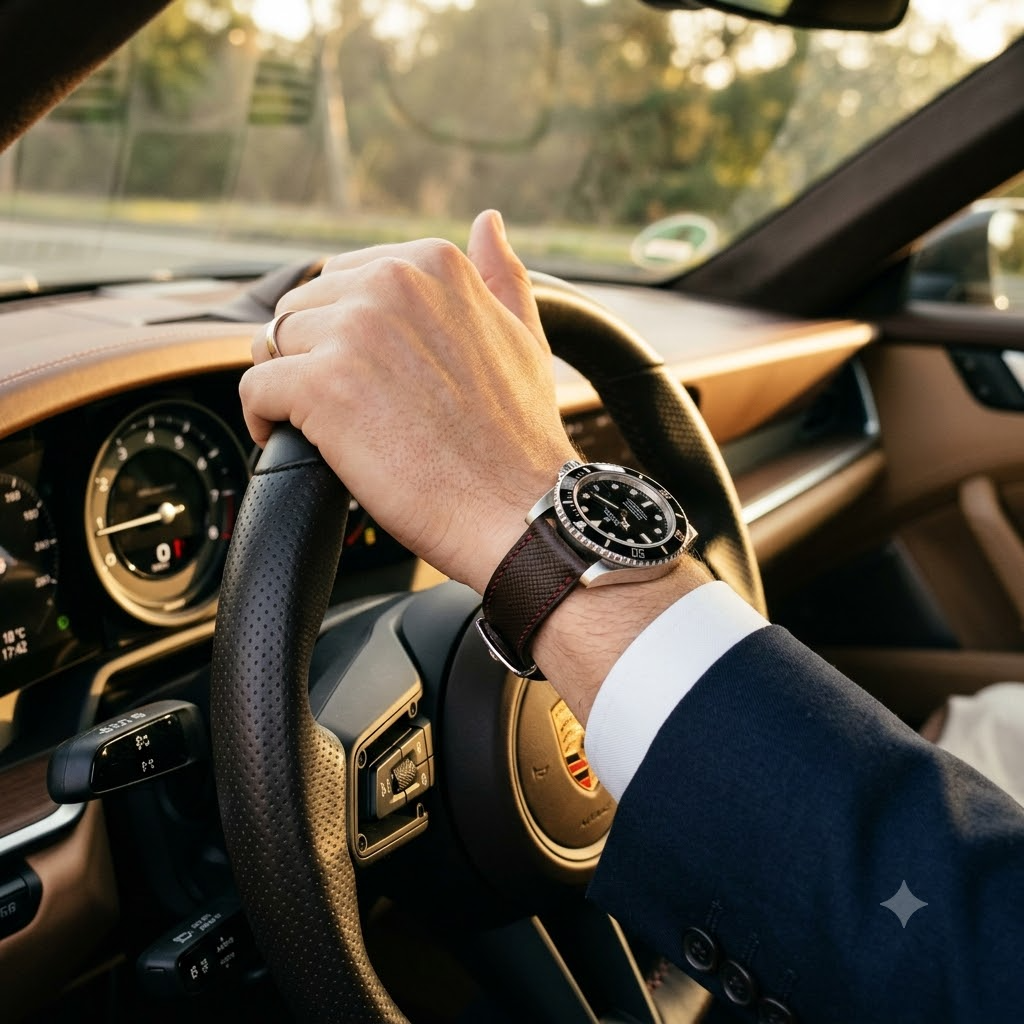 Epsom Atelier Rouge — C · Coffee Brown / Dark Espresso · Executive Drive On-Wrist