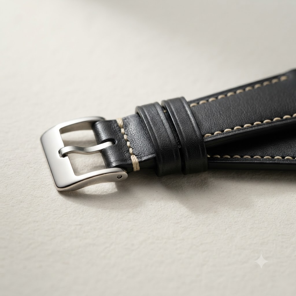 Alran Sully Jet Black — Cream Contrast Stitch — Macro Stitch & Grain