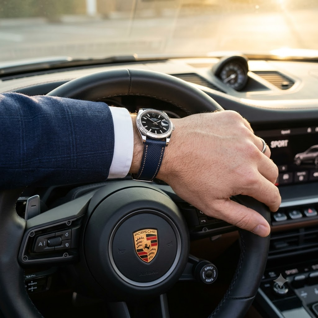 Epsom Sandline — C · Deep Navy — Executive Drive On-Wrist
