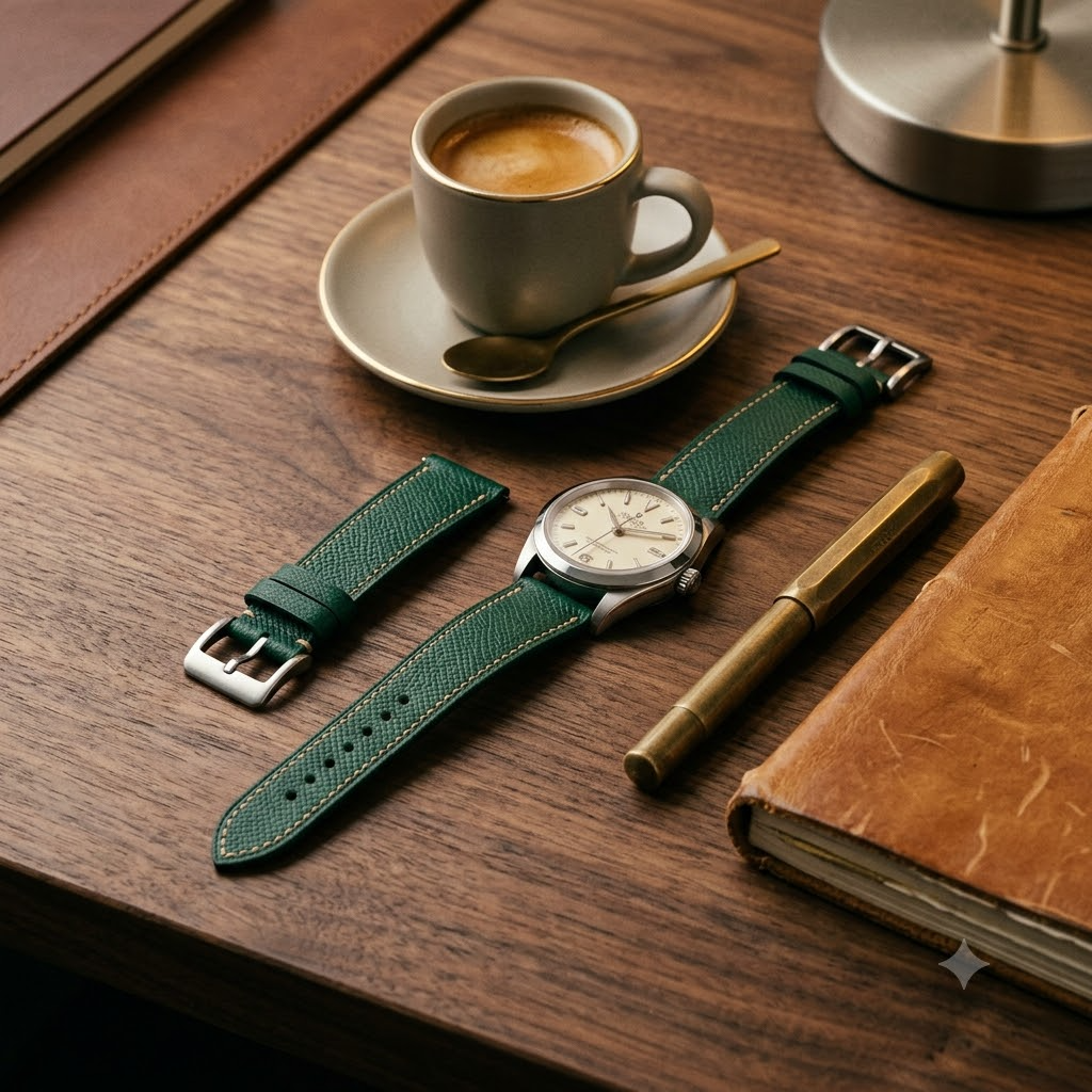 Epsom Ivory Contrast — C · Emerald Forest Green — Curated Desk EDC
