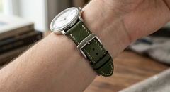 Nappa Moss Green Cream Contrast — On-Wrist