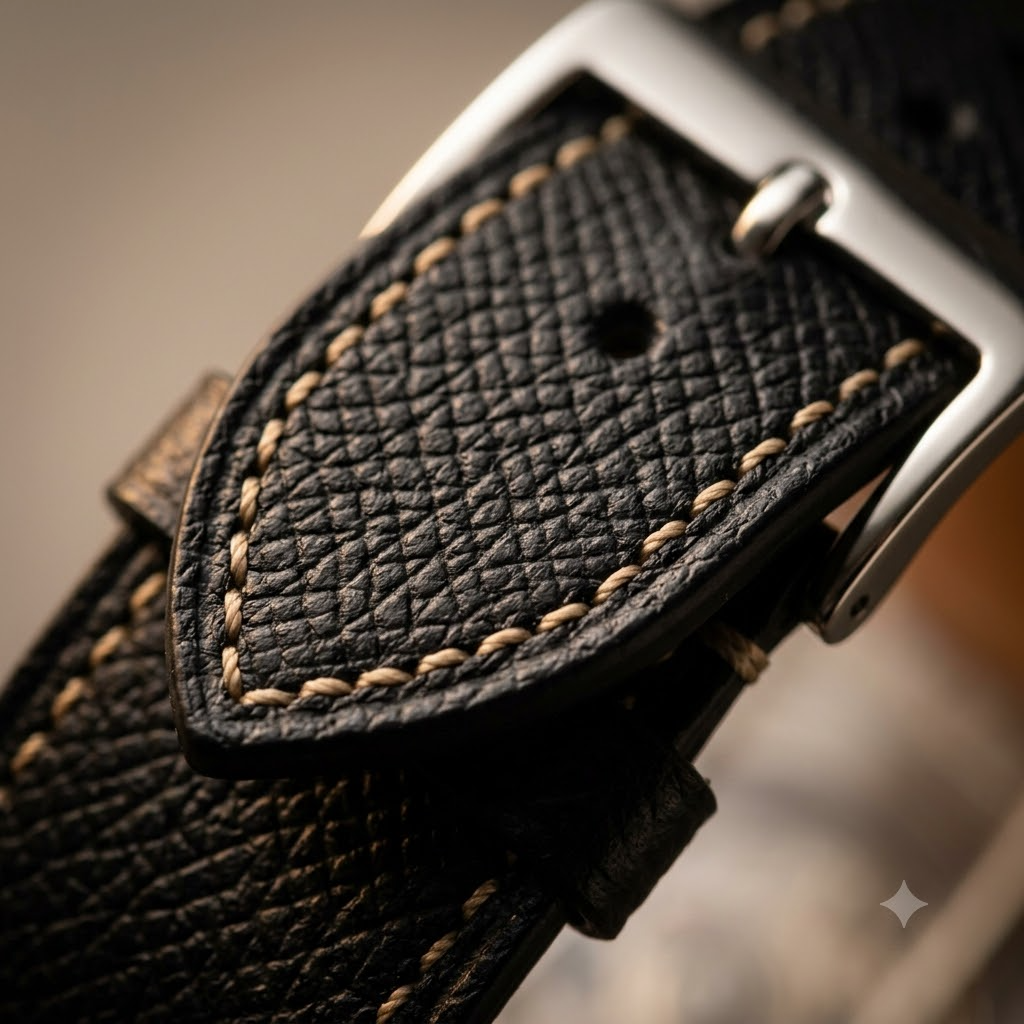 Epsom Sandline — D · Jet Black — Artisanal Macro Detail
