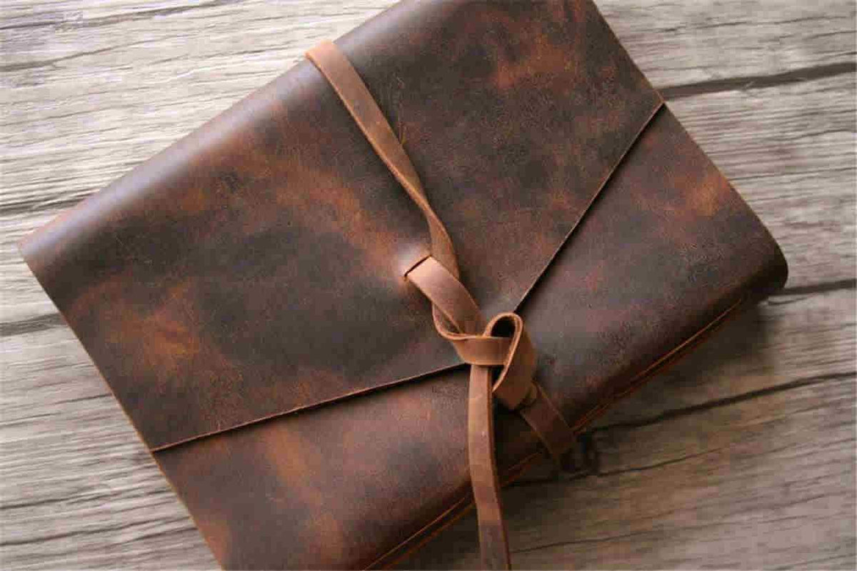 Sổ bìa da – da hiệu ứng cổ điển – dành cho nam – cá nhân hóa, thủ công