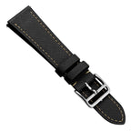 Vòng tay montre và cuir Saffiano Brixham Noir Élégant