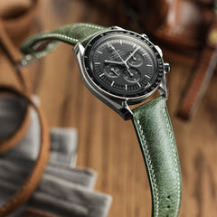 Lerano Tuscan Lederarmband với Polsterung trong trang phục Grün