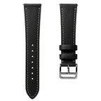 Brixham Flat Lederarmband für Uhr - Elegantes Schwarz