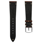 Dây đeo đồng hồ bằng da thật Horween Chromexcel® khâu chữ V - Màu nâu đậm Chromexcel