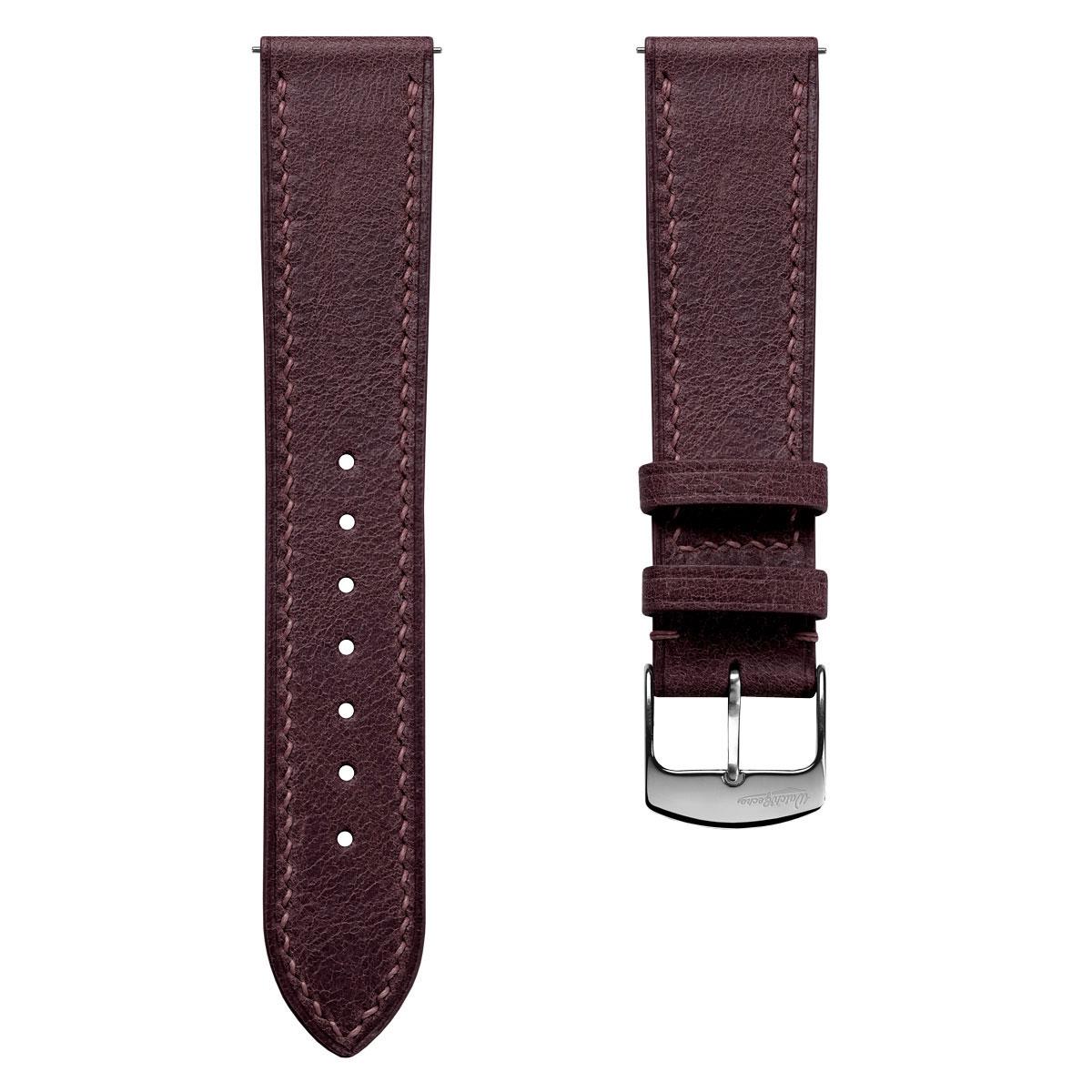 Vòng tay de Montre en Cuir Toscane Ravello Bordeaux Élégant et Confortable