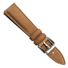 Vòng tay en cuir véritable đệm Whitby - Taille pastel cognac élégante