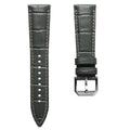 Vòng đeo tay de montre en cuir véritable avec imprimé alligator Carolina - Gris than chì élégante