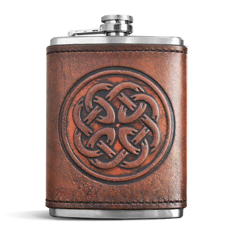 Bình đựng rượu bọc da - FATHER KNOT