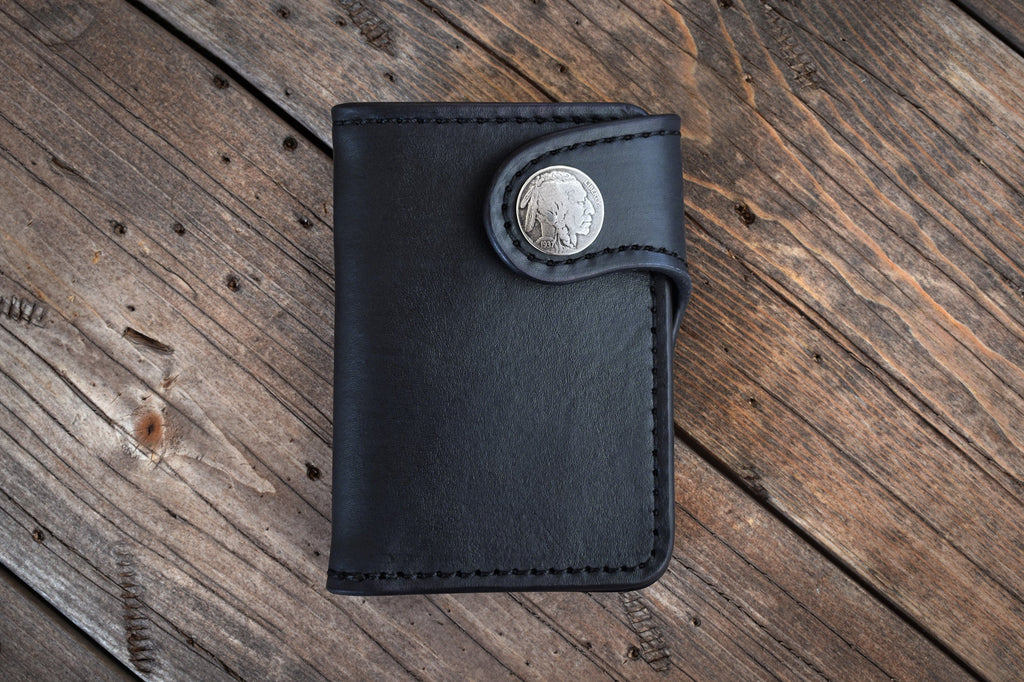 Ví cài dọc GALWAY: - Họa tiết đồng xu Buffalo Nickel