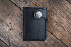 Ví cài dọc GALWAY: - Họa tiết đồng xu Buffalo Nickel