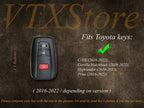 Bao da móc chìa khóa xe cá nhân hóa cho Toyota Highlander, C-HR, Prius, RAV4, ... Móc chìa khóa điều khiển từ xa Toyota, Quà tặng cho phái mạnh