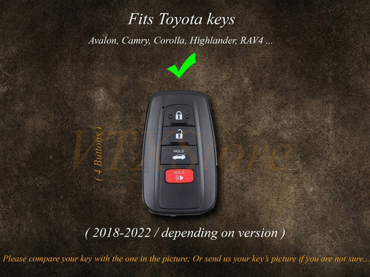 Bao da bảo vệ chìa khóa xe Toyota Avalon, Camry, Corolla, RAV4, ..., quà tặng cho nam giới.