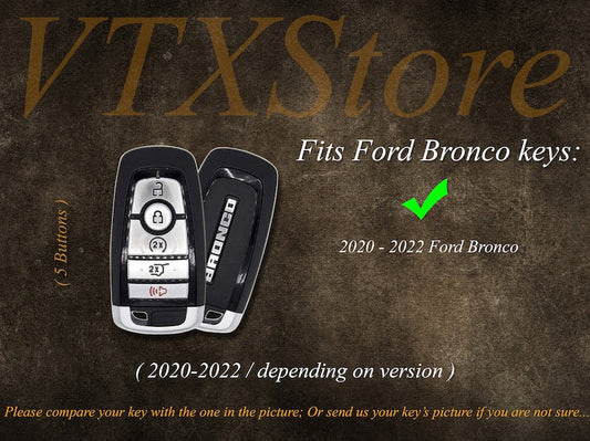 Bao da đựng chìa khóa xe Ford Bronco, hộp đựng chìa khóa Ford Bronco, móc khóa Bronco, quà tặng cho nam giới, quà tặng Ngày của Cha