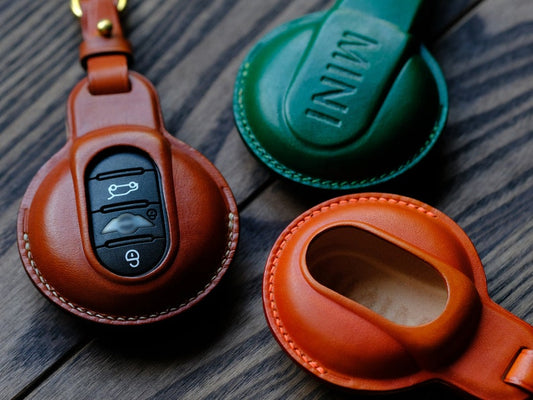 Bao da đựng chìa khóa cá nhân hóa cho Mini Cooper Countryman, Clubman, 3 cửa, 5 cửa... Bao đựng chìa khóa Mini Cooper, Quà tặng Ngày của Mẹ