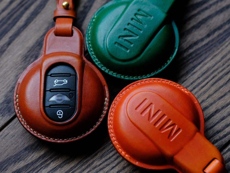 Bao da đựng chìa khóa cá nhân hóa cho Mini Cooper Countryman, Clubman, 3 cửa, 5 cửa... Bao đựng chìa khóa Mini Cooper, Quà tặng Ngày của Mẹ