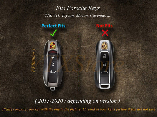 Vỏ bọc chìa khóa xe Porsche Taycan Macan 911 718 Cayenne ... Vỏ bọc chìa khóa bằng da cá nhân hóa cho xe Porsche, Quà tặng cho nữ, Quà sinh nhật