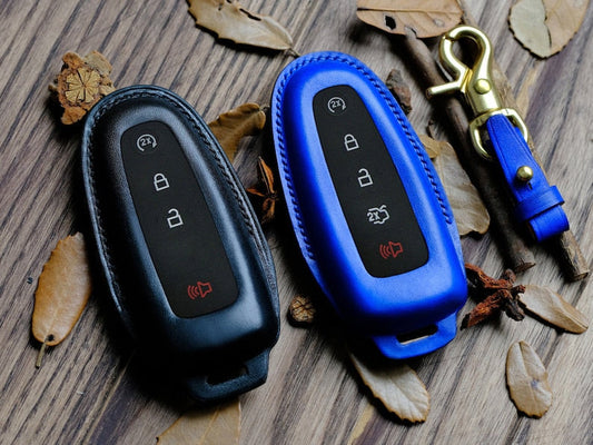 Bao da bảo vệ chìa khóa điều khiển từ xa cho xe Ford C-max Edge Escape Expedition Explorer Flex Focus Taurus - Quà tặng sinh nhật
