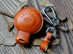 Bao da móc chìa khóa Mini Cooper, Mini Cooper 2006-2014, Vỏ chìa khóa bằng da, Quà tặng cho mẹ, Quà tặng cho người yêu, Móc chìa khóa cá nhân hóa