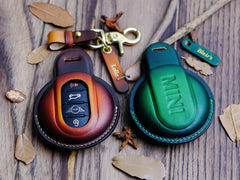 Bao da đựng chìa khóa xe Mini Countryman, vỏ bọc chìa khóa bằng da cho điều khiển từ xa mở cửa không cần chìa khóa Mini Countryman, quà tặng Mini Cooper cho nữ
