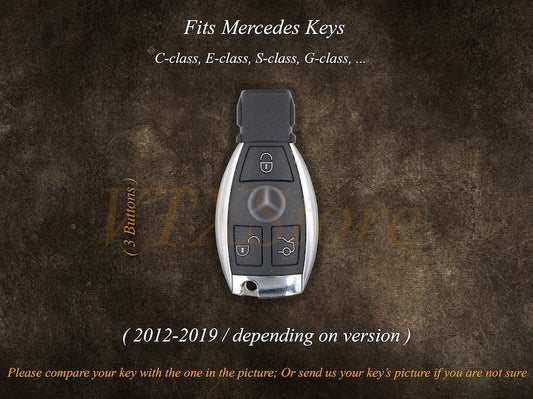 Bao đựng chìa khóa Mercedes C-Class, Vỏ chìa khóa cao cấp cho C-Class, S-Class, E-Class, G-Class, GLC, GLK, Phụ kiện Mercedes Benz, Quà tặng cá nhân hóa