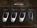 Móc khóa da thủ công cho xe Mercedes-Benz GLE, vỏ chìa khóa xe hơi bằng da thủ công phù hợp với Mercedes Benz CE S-Class GLA GLC, phụ kiện Mercedes