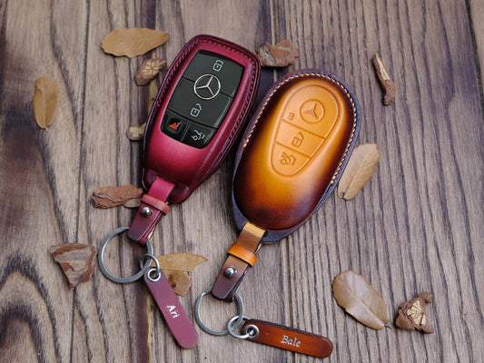 Bao đựng chìa khóa Mercedes GLB, Vỏ đựng chìa khóa xe hơi phù hợp với Mercedes Benz CE S-Class GLA GLC, 2 loại bao đựng chìa khóa thông minh Mercedes, Vỏ móc khóa Mercedes