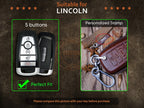 Ốp chìa khóa xe Lincoln Aviator 2025 2024 - Bao da đựng chìa khóa cá nhân hóa cho Corsair Navigator Continental MKZ - Quà tặng cho chồng