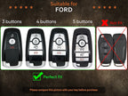 Bao da đựng chìa khóa xe Ford Super Duty 2023, vỏ bọc chìa khóa bằng da cho F-150|250|350, Escape, Explorer, Fusion, Maverick, quà tặng cho nam giới, quà tặng Ngày của Mẹ.