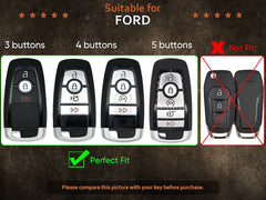 Bao da đựng chìa khóa xe Ford Super Duty 2023, vỏ bọc chìa khóa bằng da cho F-150|250|350, Escape, Explorer, Fusion, Maverick, quà tặng cho nam giới, quà tặng Ngày của Mẹ.