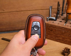 Bao da đựng chìa khóa xe Ford Mustang, vỏ da tùy chỉnh cho các dòng Dark Horse, GT, RTR, Mach-E, Mach-1 Shelby, quà tặng cá nhân hóa dành cho phái mạnh.