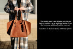 Large Leather Laptop Tote — Work &amp; Office Bag for Women, Fits 13–16" Laptop, Optional Trolley Sleeve and Pockets