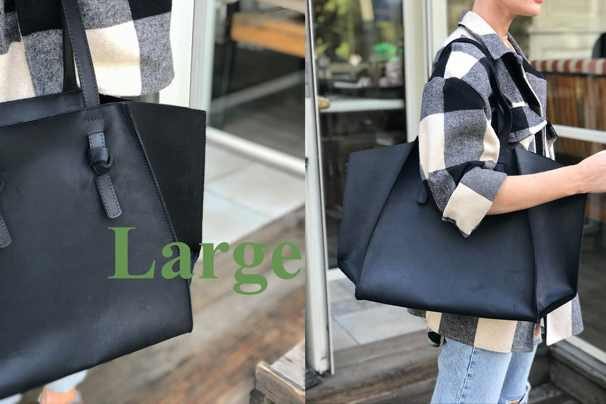 Túi tote da – da bê – Đen