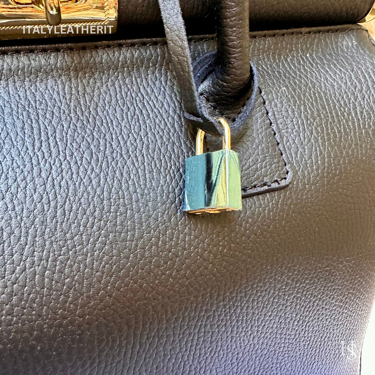 Túi tote da – dành cho nữ – Đen – thủ công