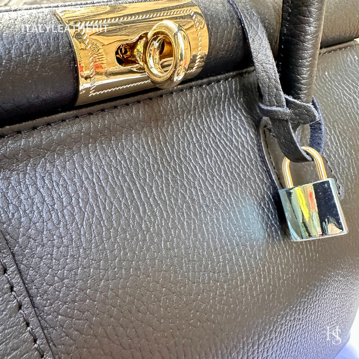 Túi tote da – dành cho nữ – Đen – thủ công