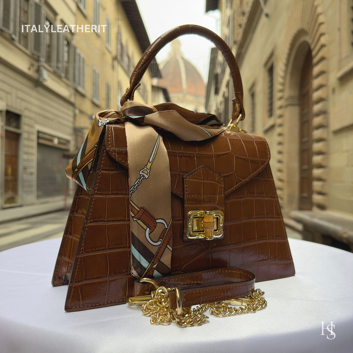 Túi tote da – Nâu – thủ công