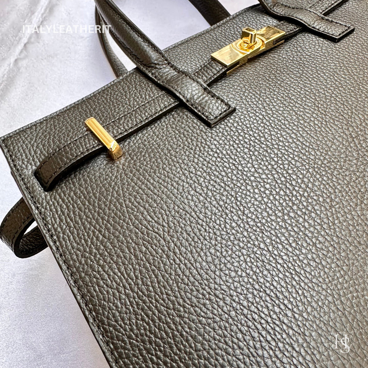 Túi tote da – dành cho nữ – Đen – thủ công